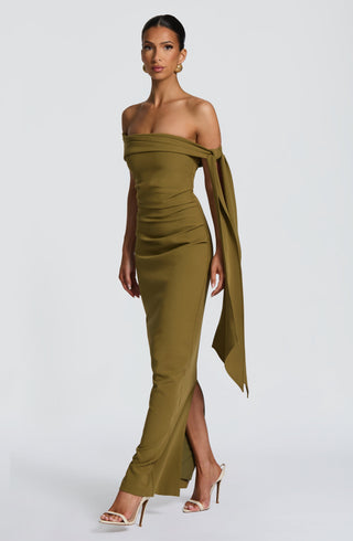 Addie Maxi Dress - Deep Olive