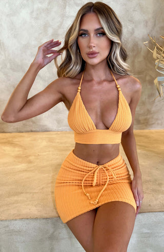 Irene Mini Skirt - Tangerine