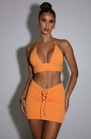 Irene Mini Skirt - Tangerine