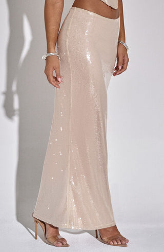 Larisa Maxi Skirt - Nude