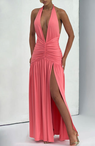 Melania Maxi Dress - Coral Pink